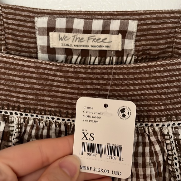 CLOSING SALE! 
🎉HP!!🎉 Free People | Half Moon Gingham Check Shirt - Picture 5 of 5